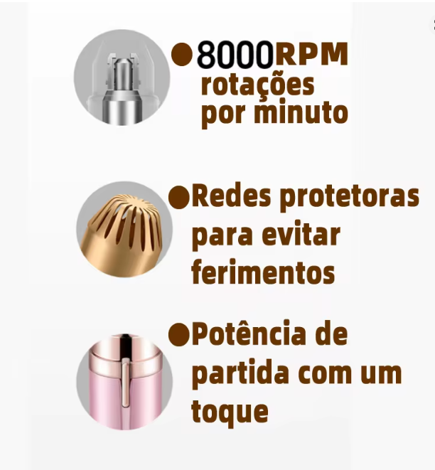 Caneta Depiladora Elétrica para Sobrancelhas Recarregável USB - Imagem 5