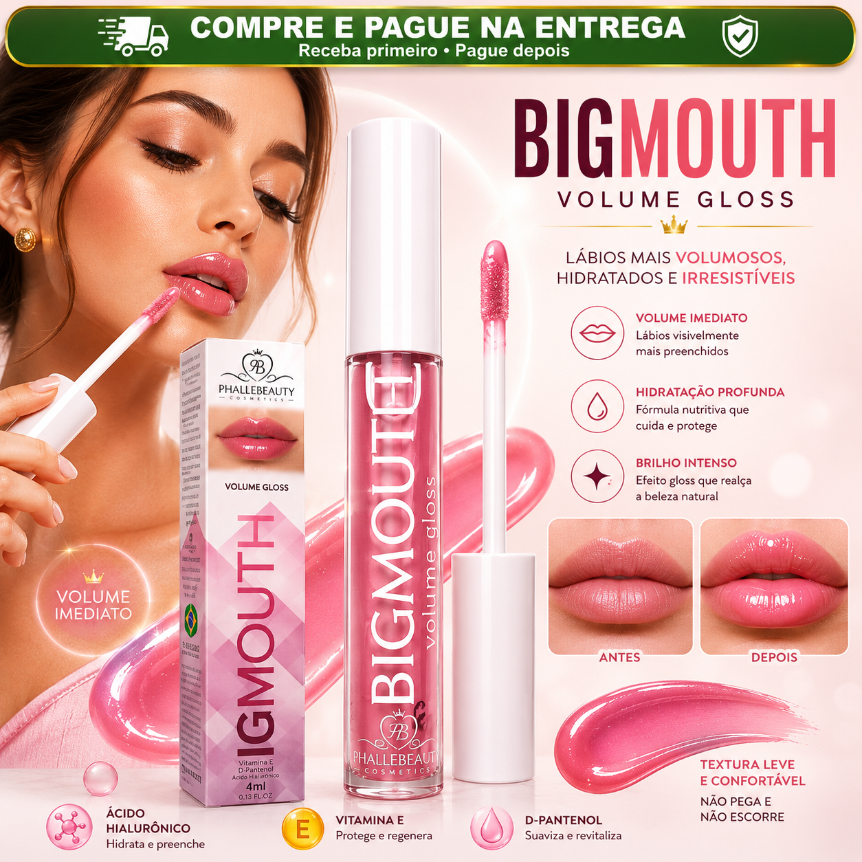 Gloss Big Mouth Phállebeauty 4 ml