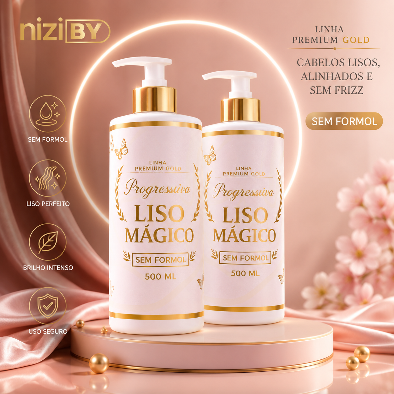 Progressiva Liso Mágico Premium Gold 500 ml - Imagem 2