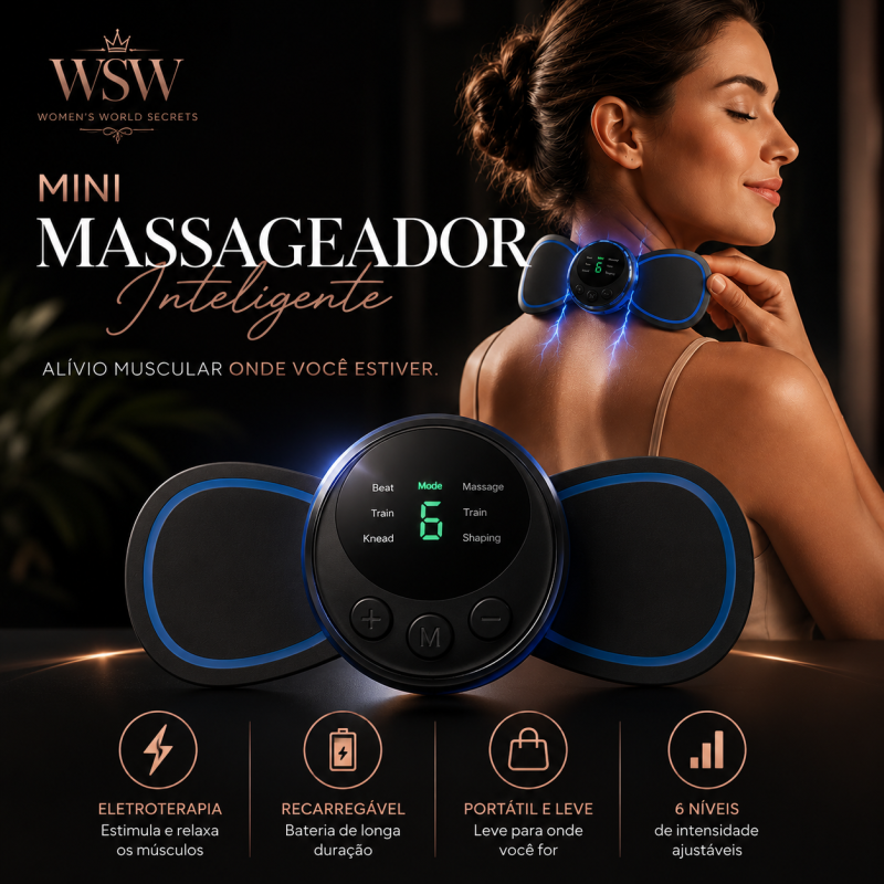 Mini Massageador Inteligente Eletroterapia - Bivolt