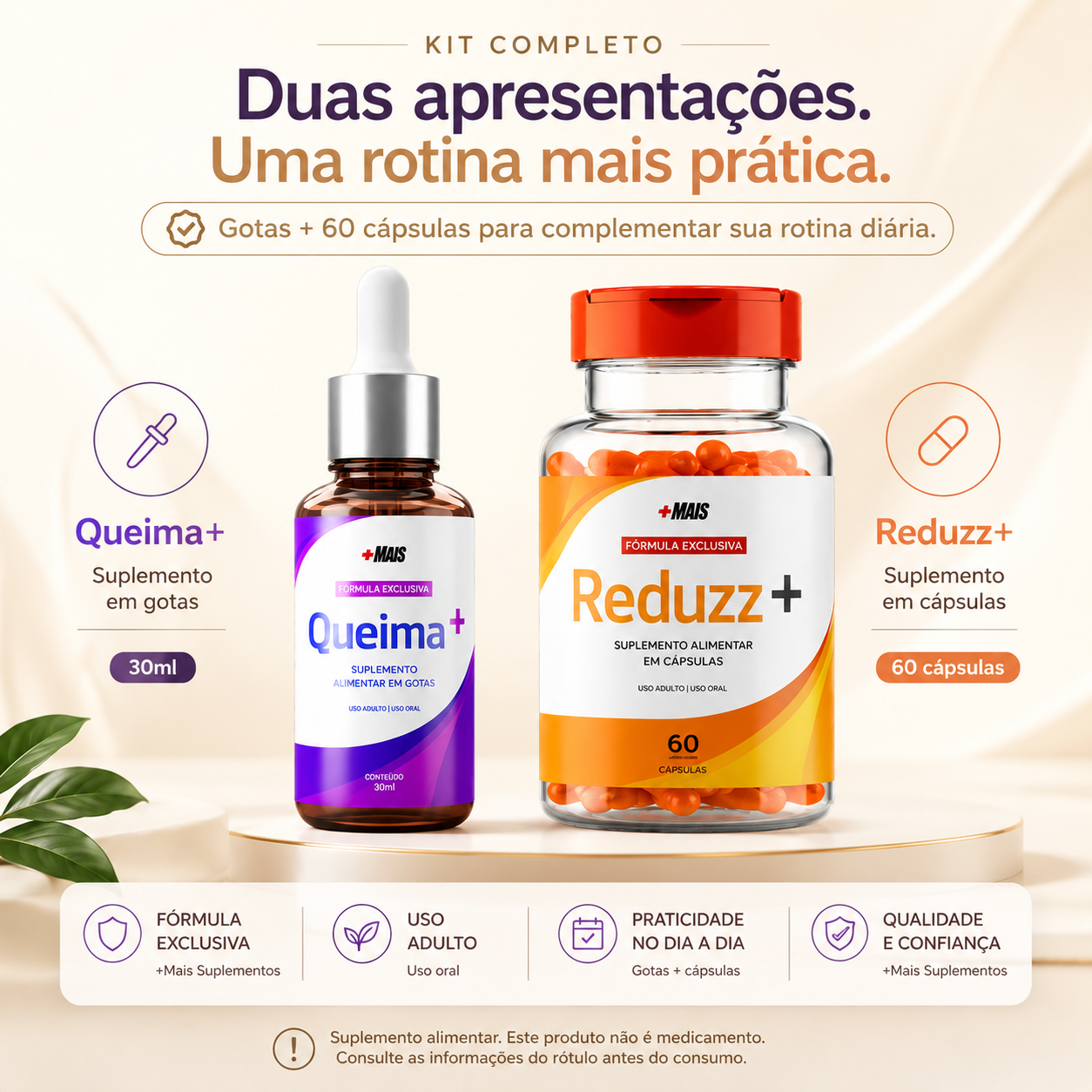 Kit Queima+ e Reduzz+ | Gotas + 60 Cápsulas - Imagem 2