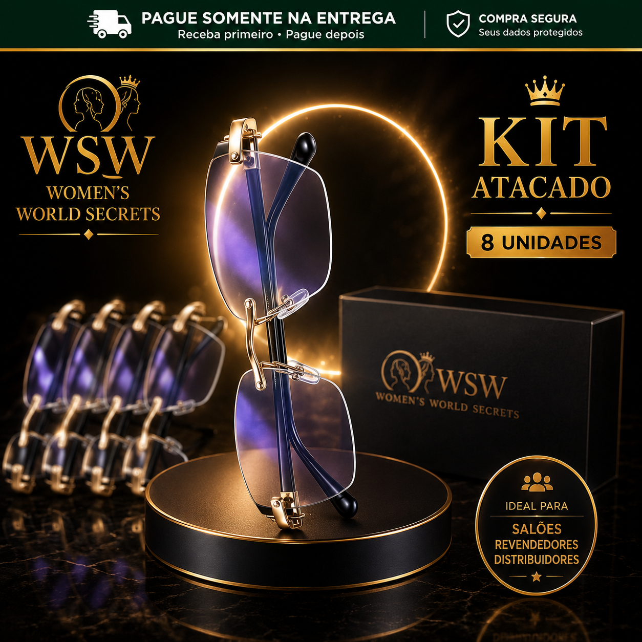 Kit Revenda ÓCULOS 2V PRO™ – 4 Unidades