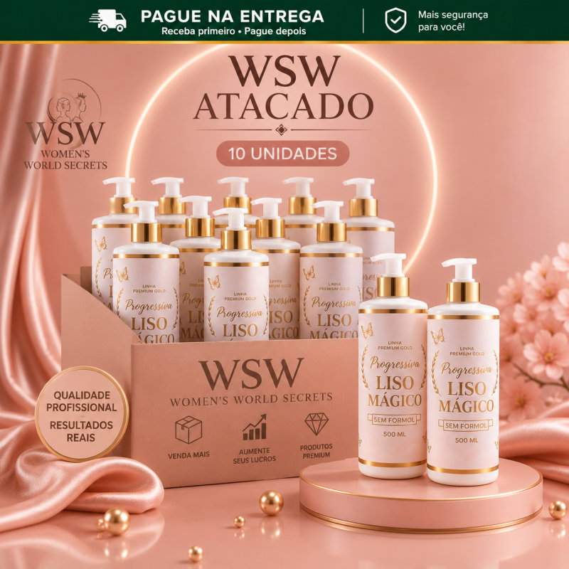 Progressiva Liso Mágico Premium Gold 500 ml - 10 Unidades